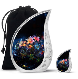 Teardrop Shape Lilly Urn Large Urn With 1 Keepsake Urn