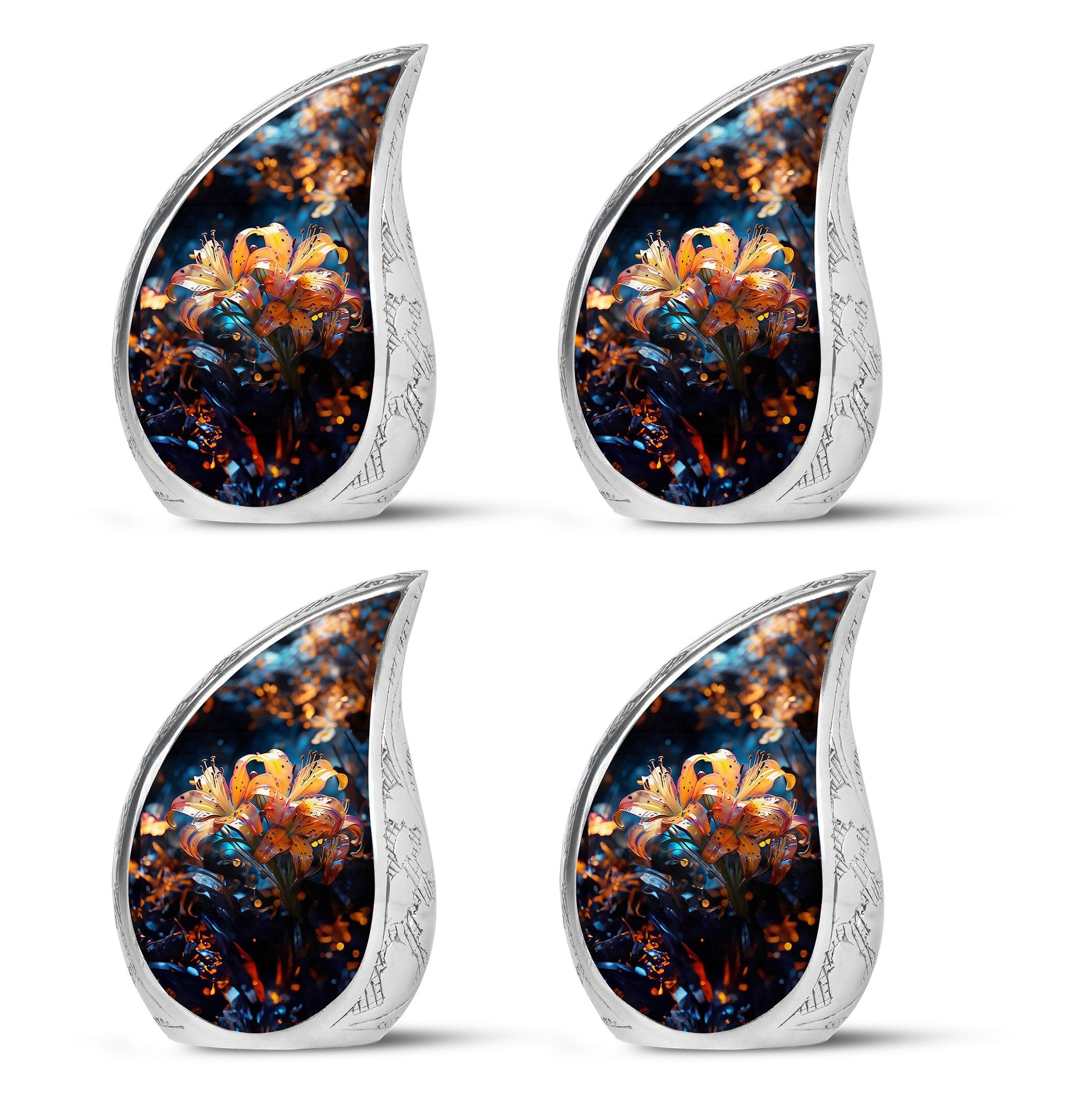 Teardrop Shape Lilly Urn Keepsake Urn Pack of 4