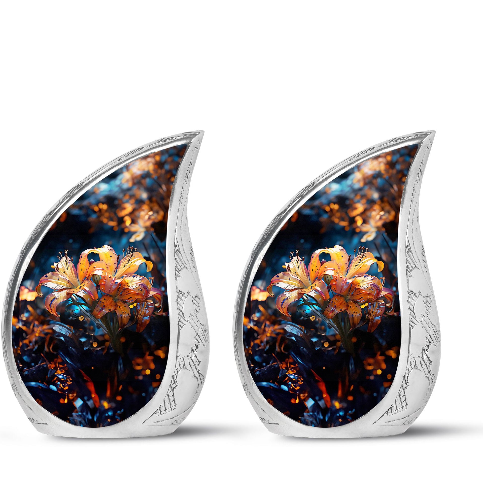 Teardrop Shape Lilly Urn Keepsake Urn Pack of 2