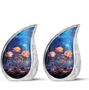 Teardrop Shape Rose Urn Keepsake Urn Pack of 2