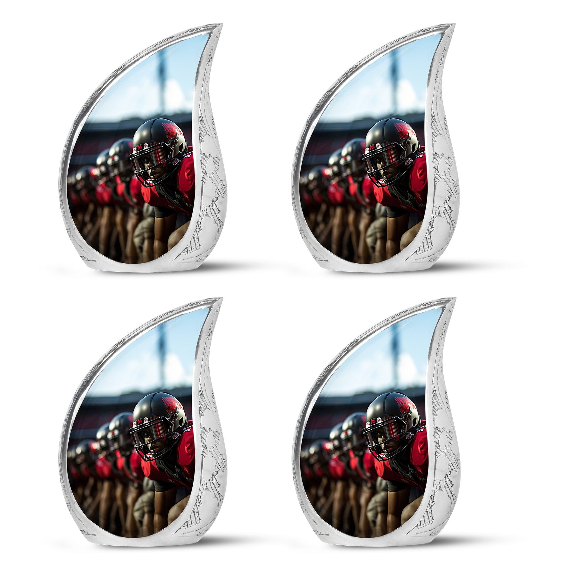 Teardrop Shape Football Urn Keepsake Urn Pack of 4