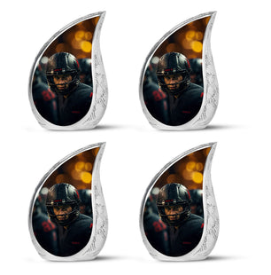 Teardrop Shape Football Urn Keepsake Urn Pack of 4