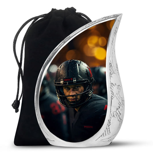 Teardrop Shape Football Urn Large 10 Inch