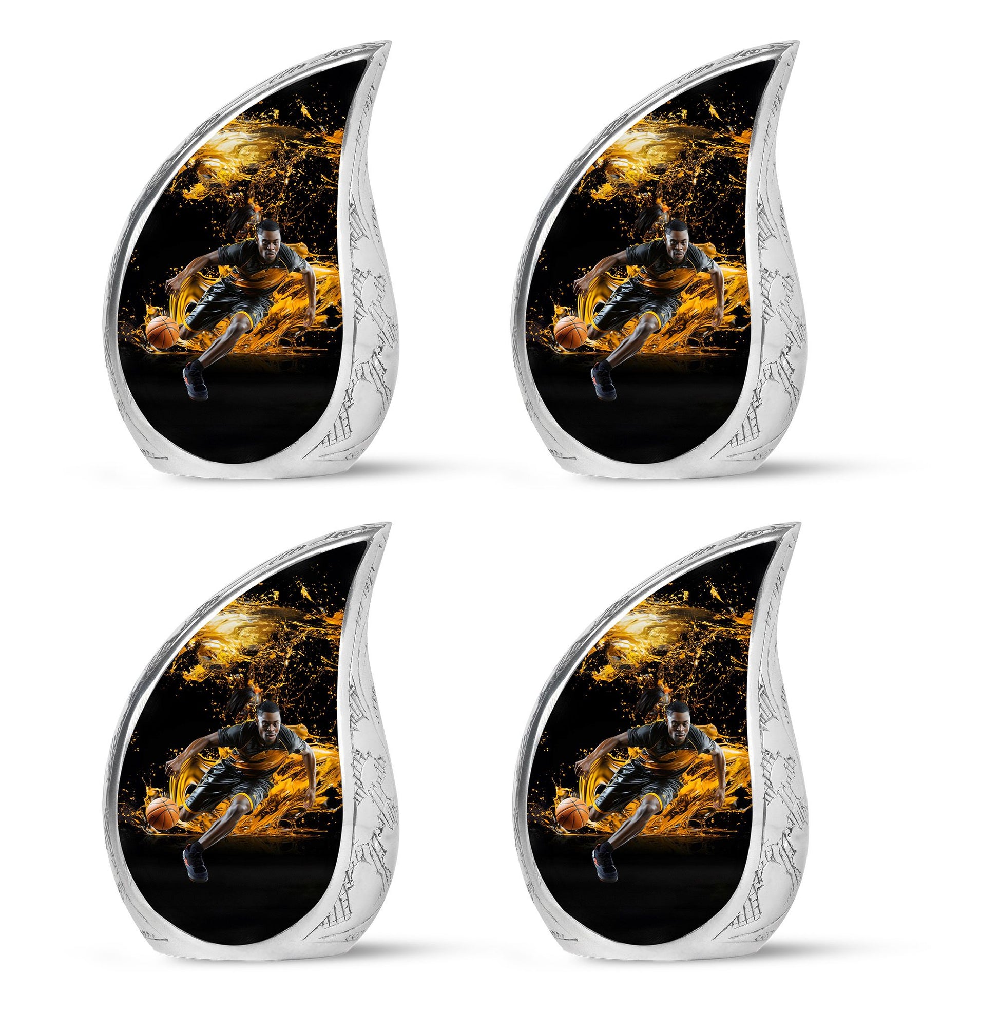 Teardrop Shape Basketball Urn Keepsake Urn Pack of 4