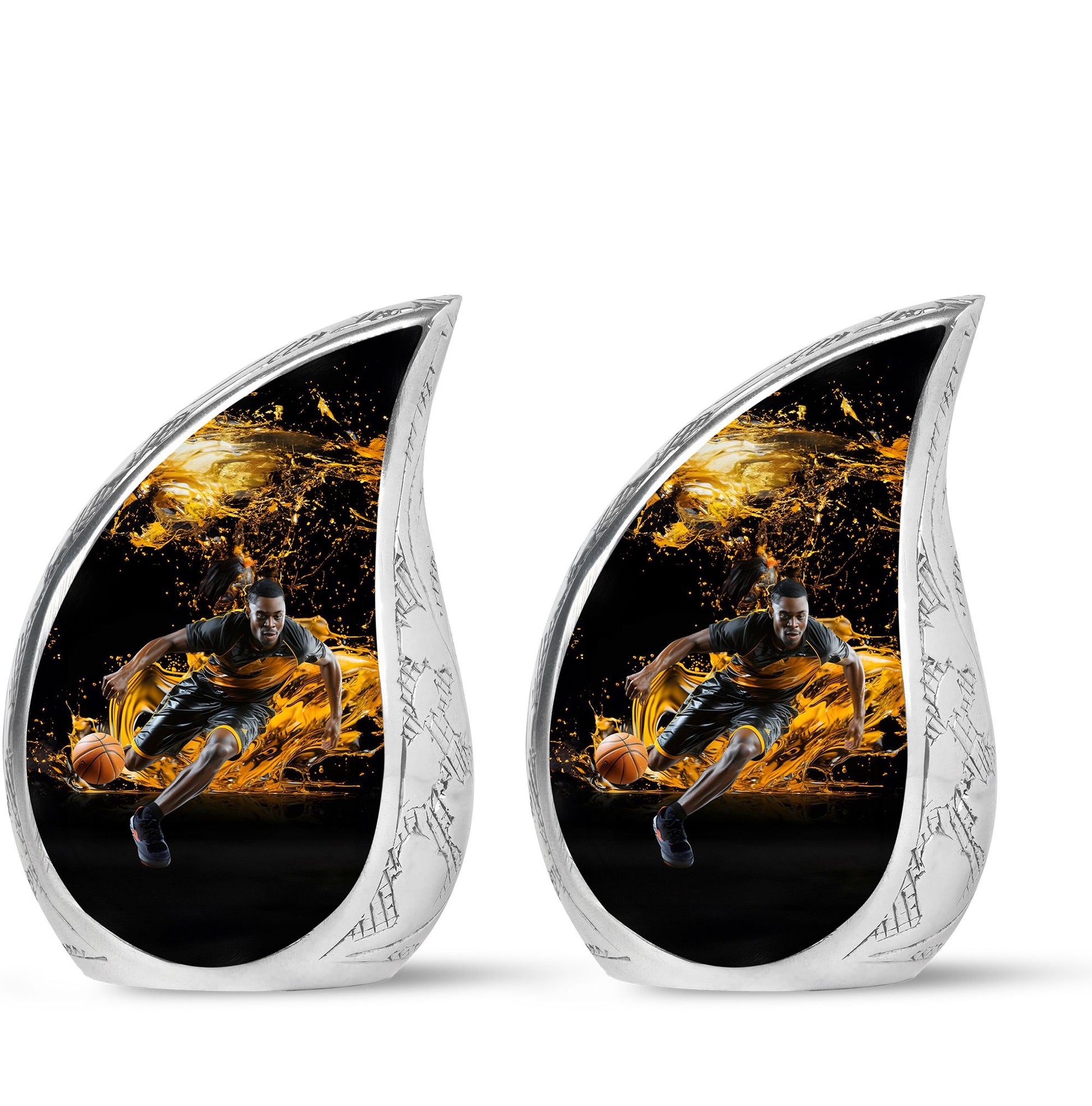 Teardrop Shape Basketball Urn Keepsake Urn Pack of 2
