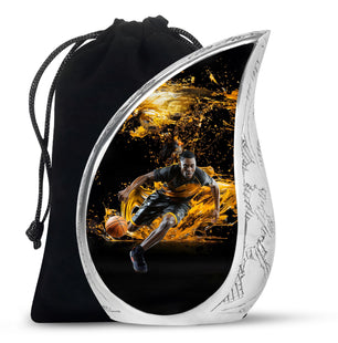 Teardrop Shape Basketball Urn Large 10 Inch