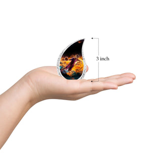Teardrop Shape Basketball Urn Keepsake 3 Inch
