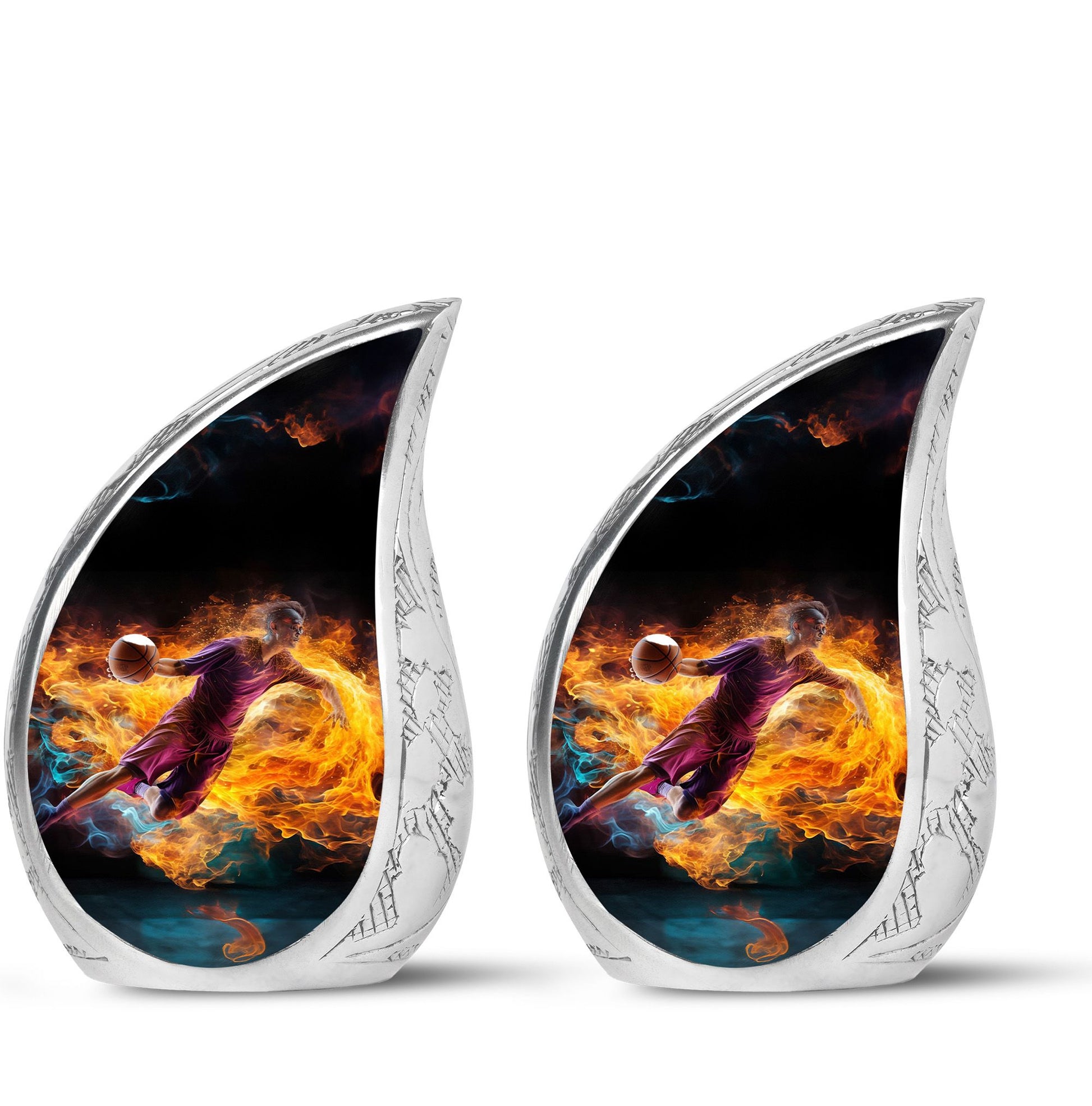 Teardrop Shape Basketball Urn Keepsake Urn Pack of 2