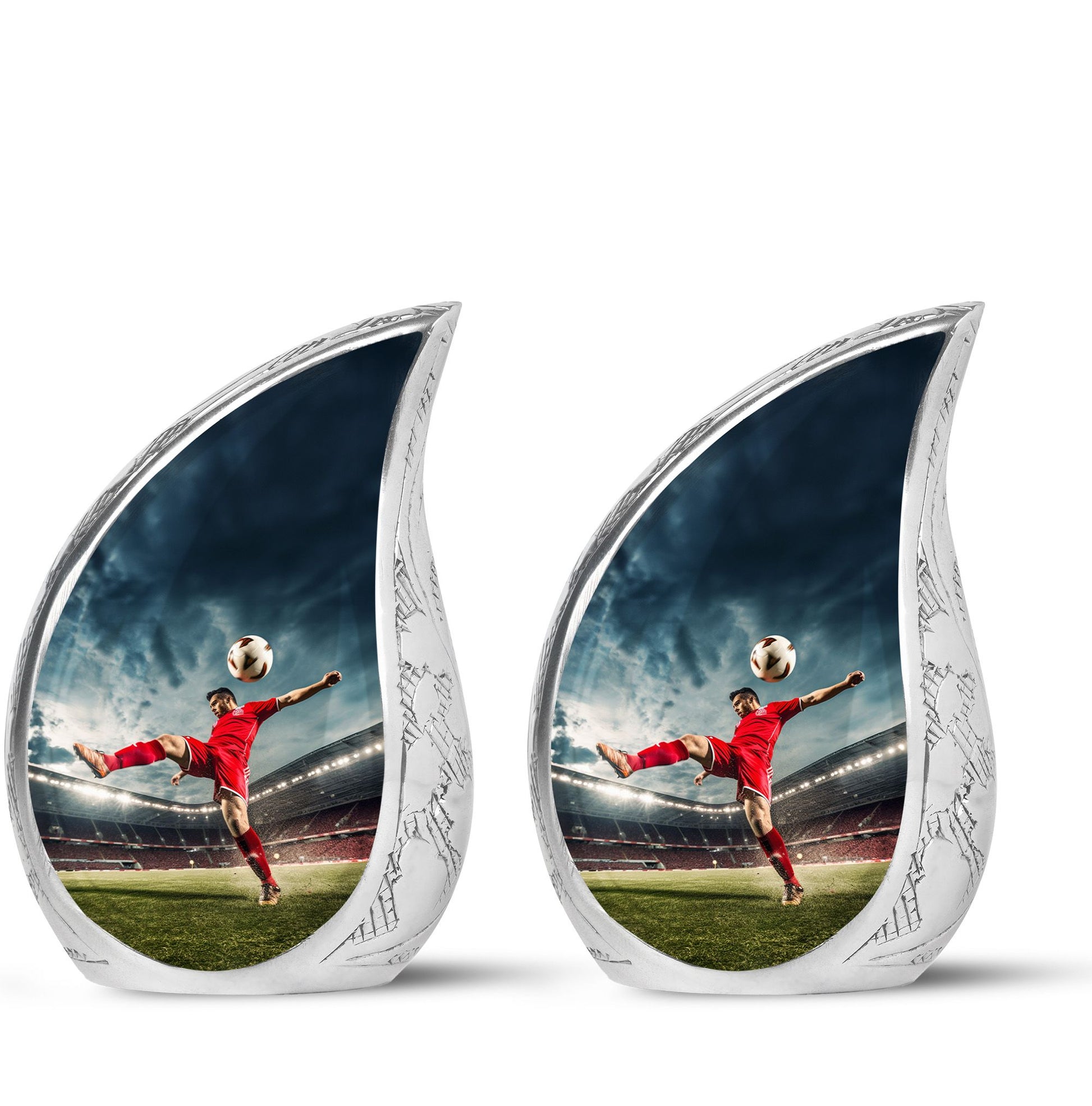 Teardrop Shape Football Urn Keepsake Urn Pack of 2