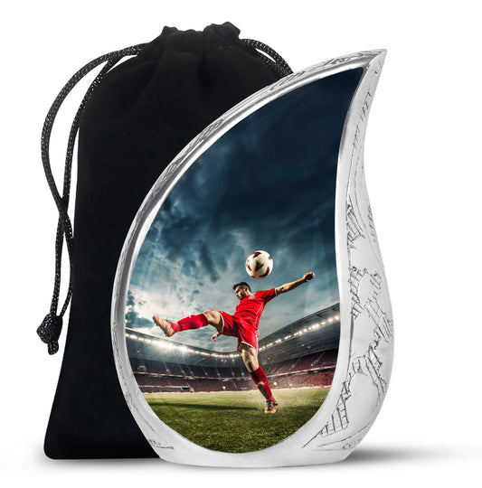 Teardrop Shape Football Urn Large 10 Inch