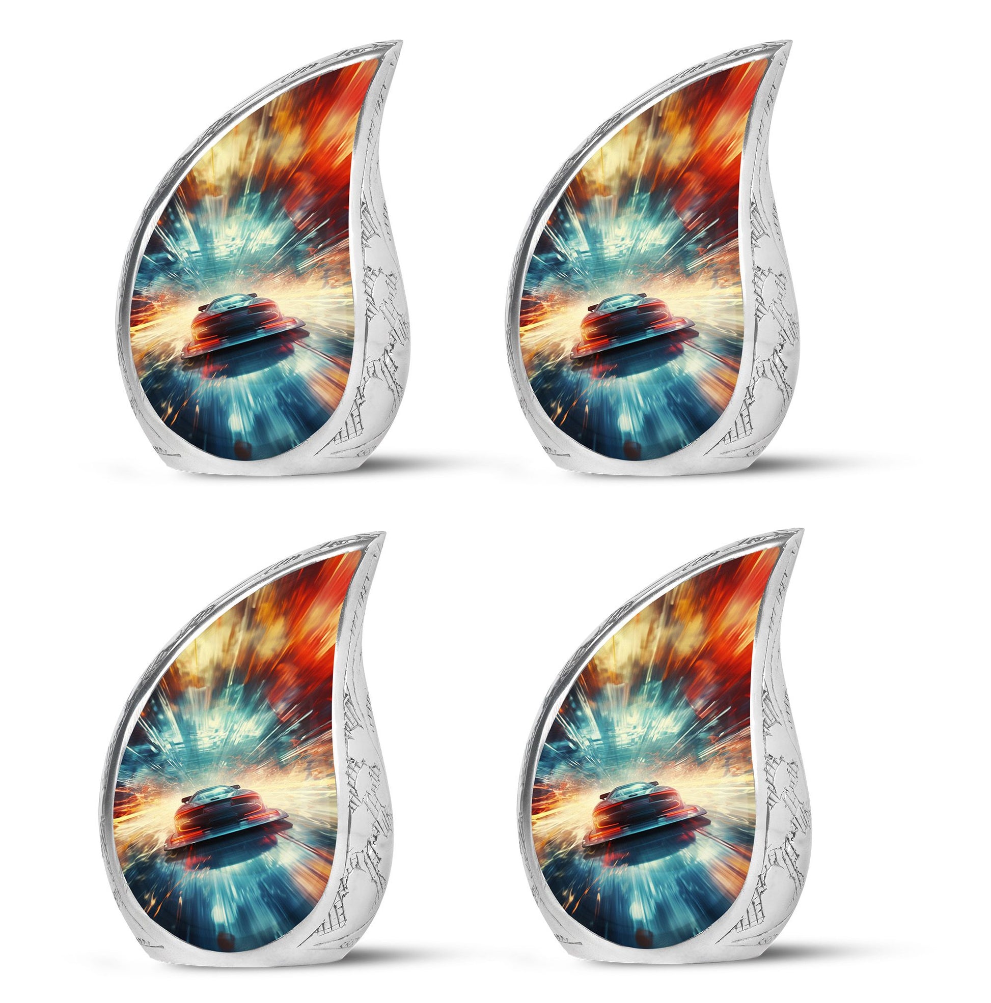 Teardrop Shape Car Urn Keepsake Urn Pack of 4