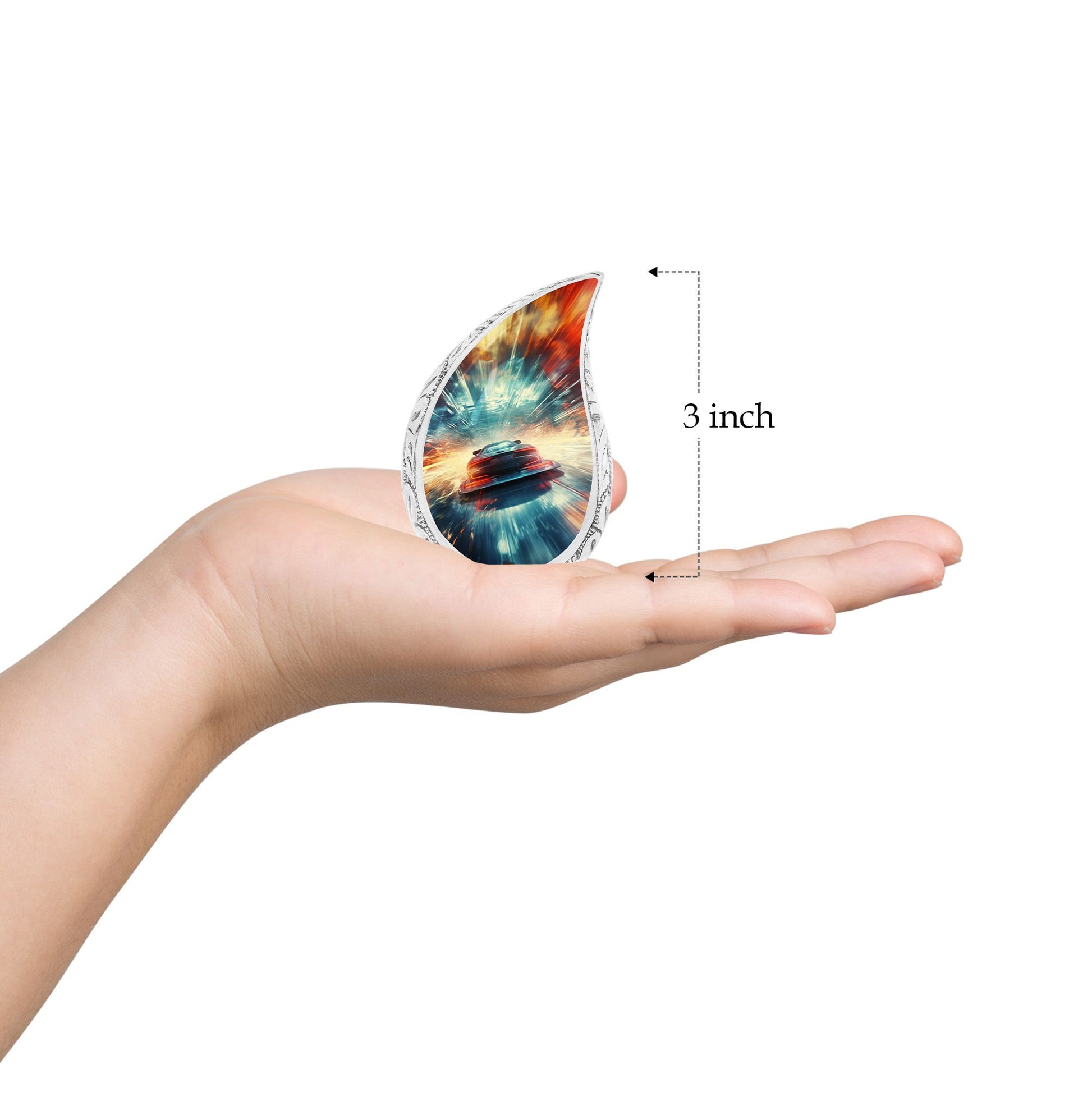 Teardrop Shape Car Urn Keepsake 3 Inch