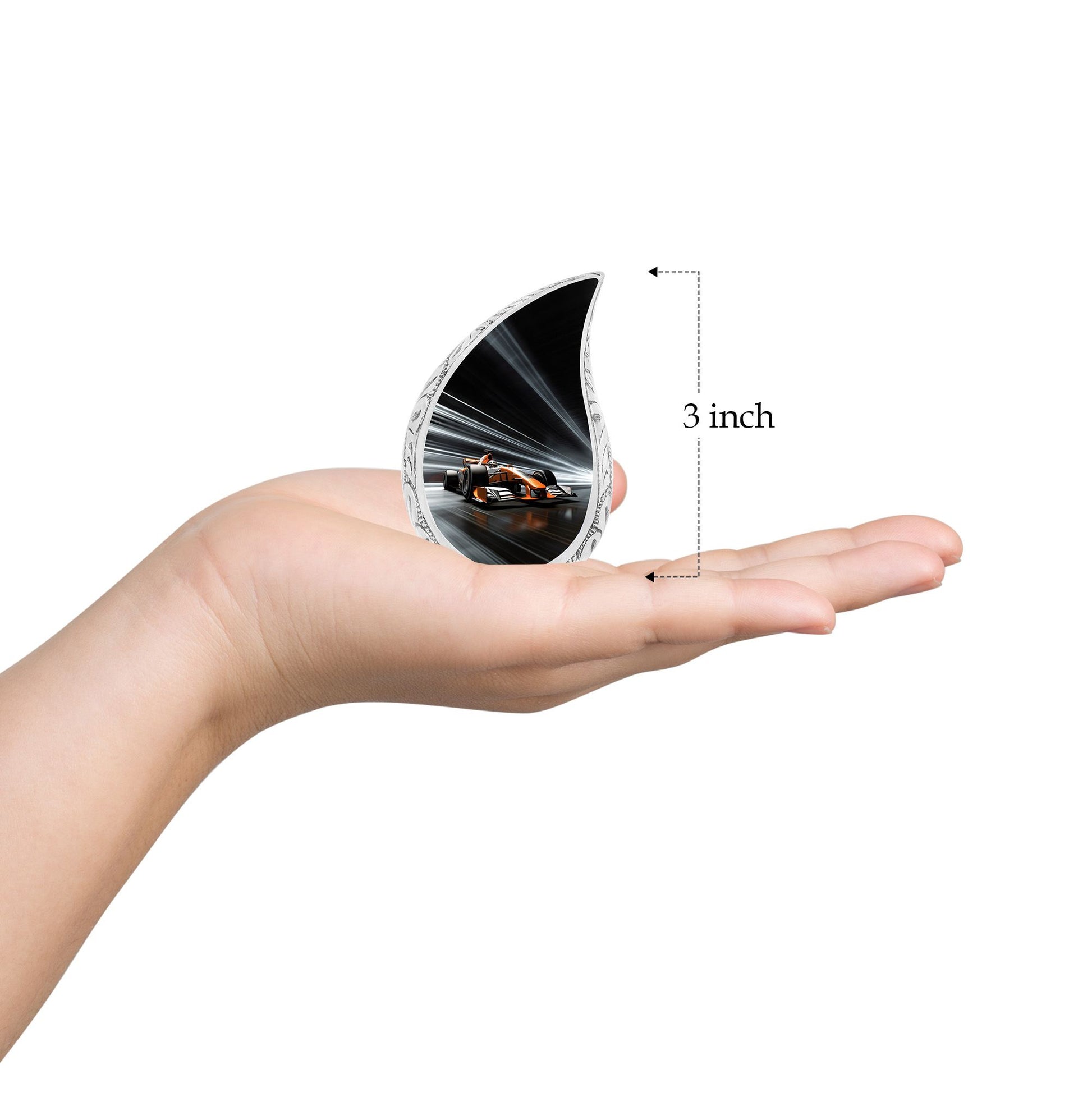 Teardrop Shape Car Urn Keepsake 3 Inch