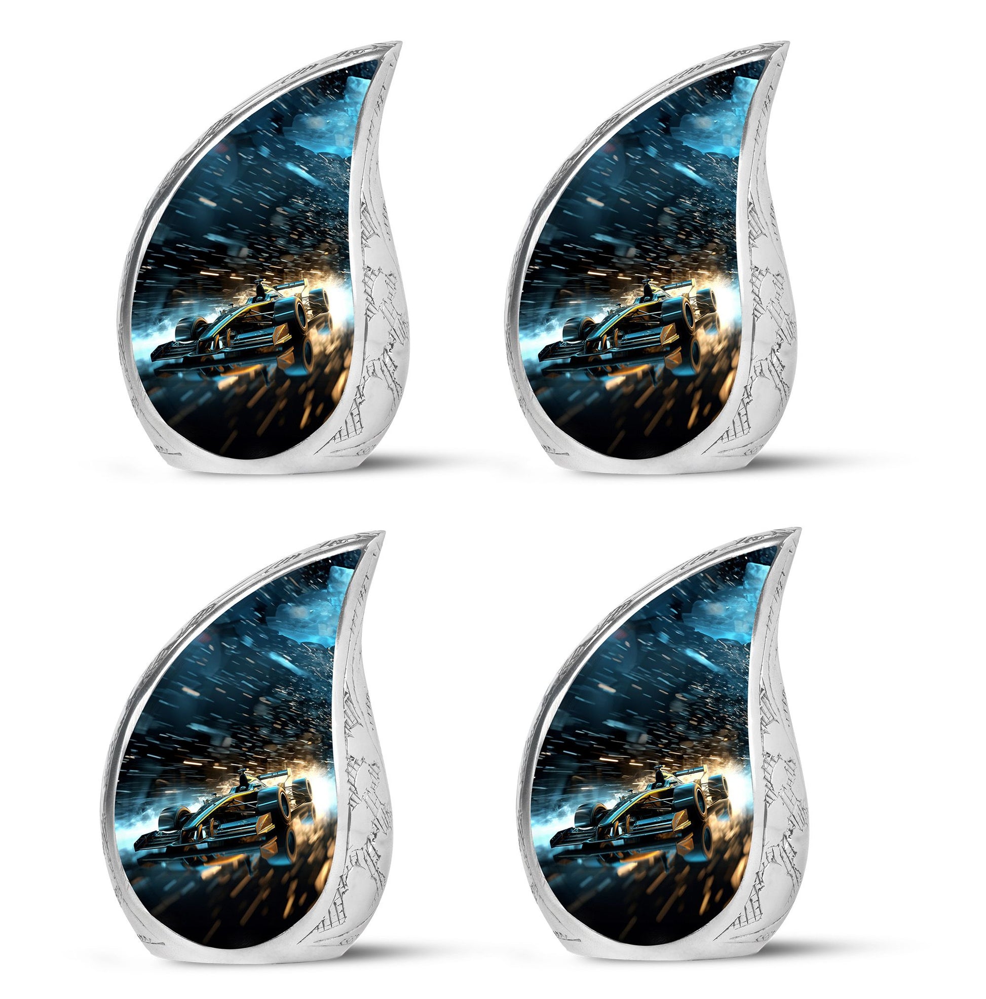 Teardrop Shape Car Urn Keepsake Urn Pack of 4