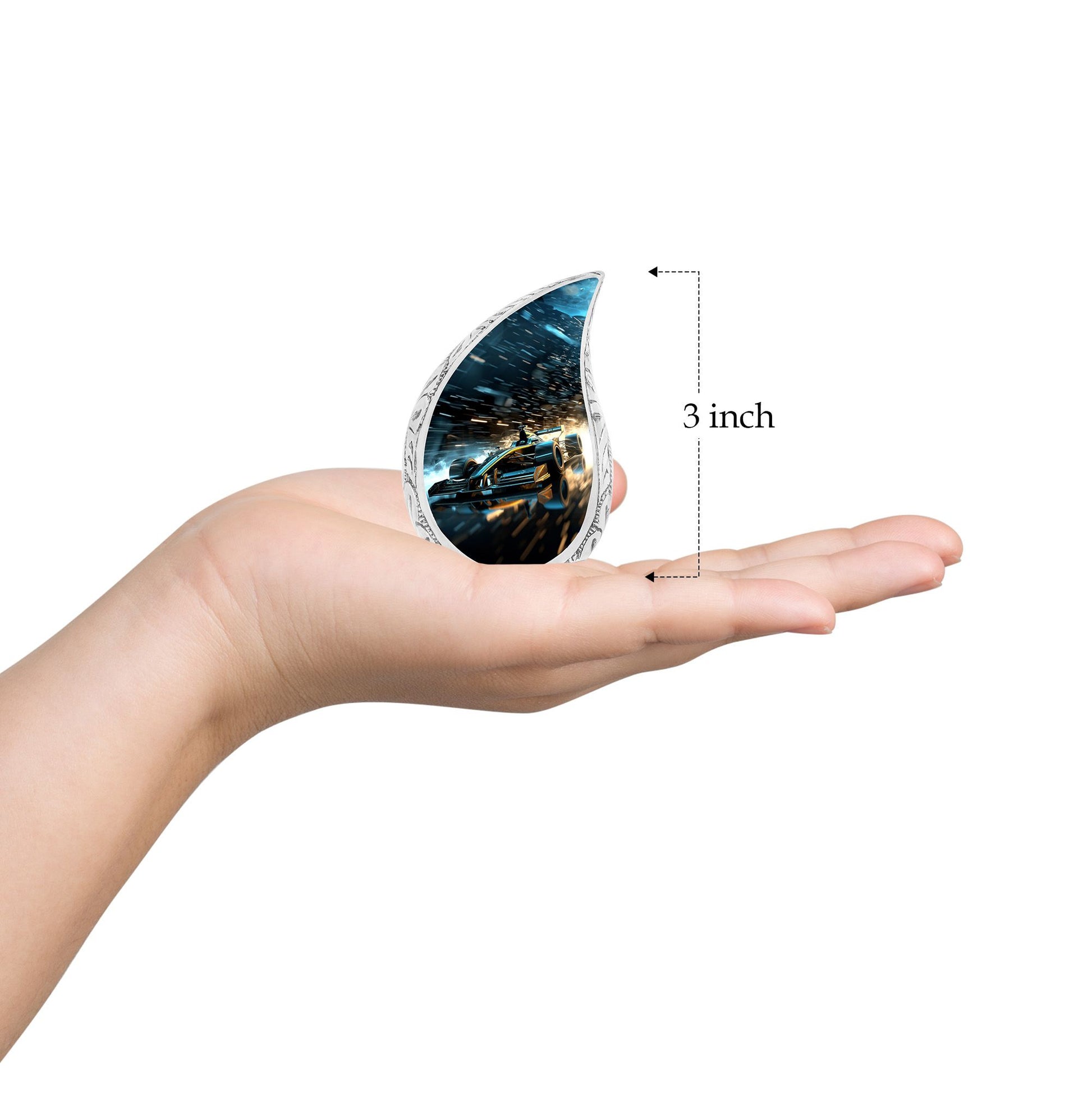 Teardrop Shape Car Urn Keepsake 3 Inch