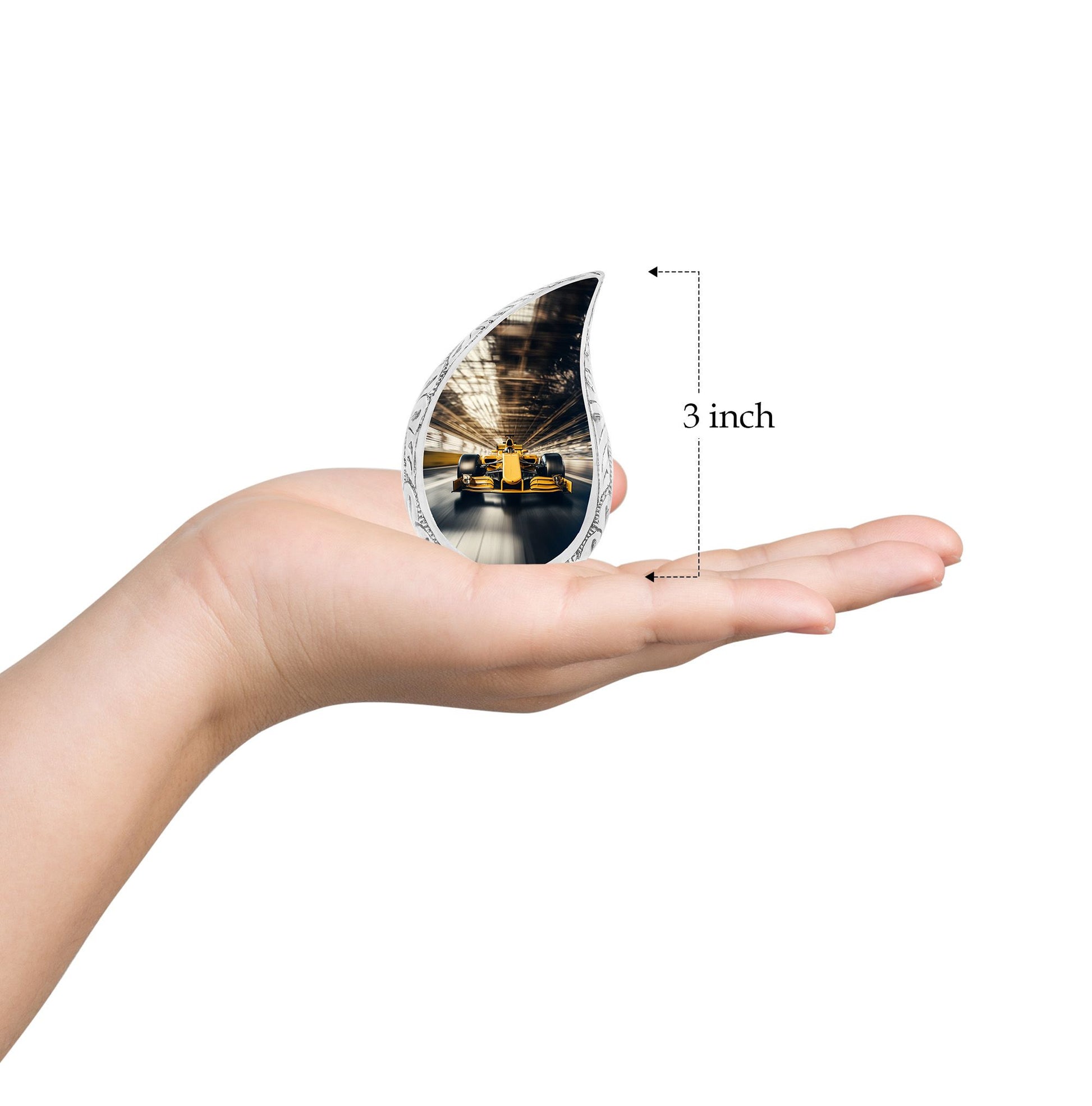 Teardrop Shape Car Urn Keepsake 3 Inch
