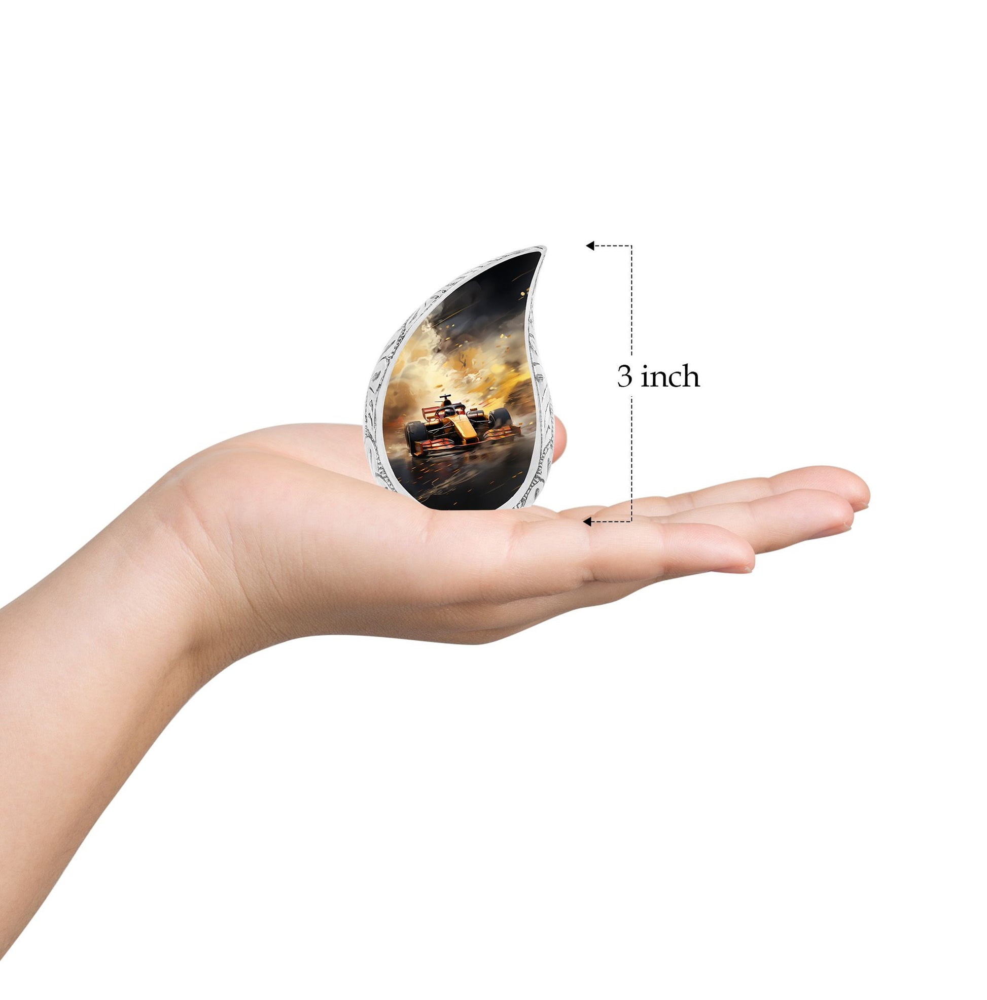 Teardrop Shape Car Urn Keepsake 3 Inch