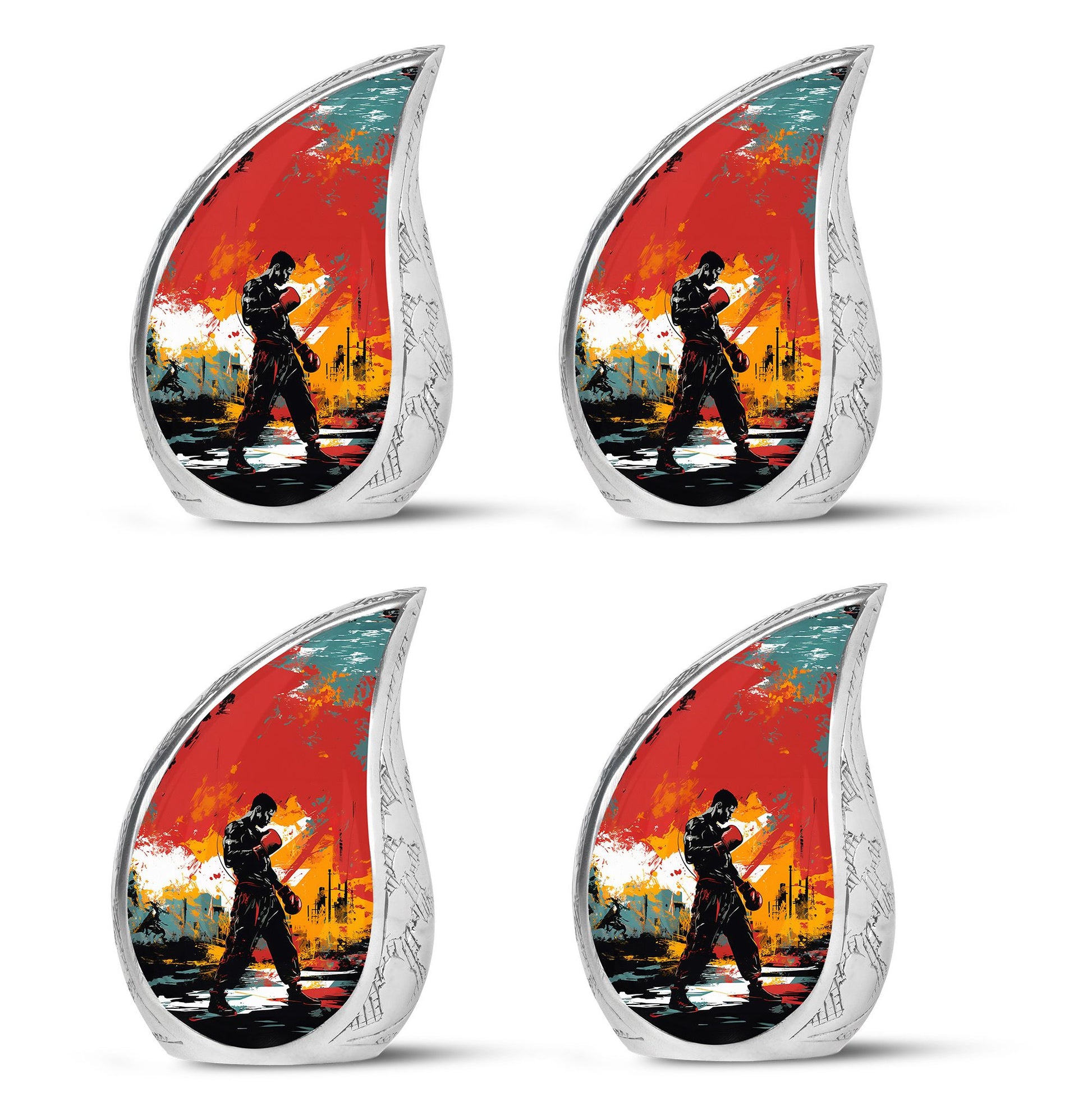 Teardrop Shape Boxing Urn Keepsake Urn Pack of 4