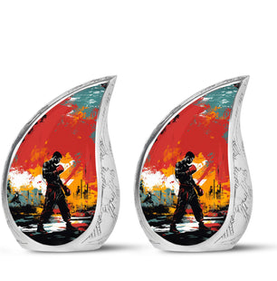 Teardrop Shape Boxing Urn Keepsake Urn Pack of 2
