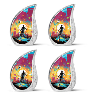 Teardrop Shape Football Urn Keepsake Urn Pack of 4