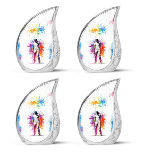 Teardrop Shape Tennis Urn Keepsake Urn Pack of 4