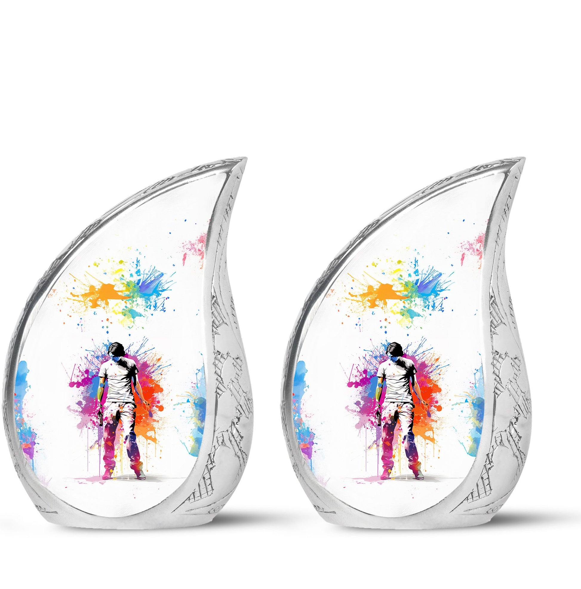 Teardrop Shape Tennis Urn Keepsake Urn Pack of 2