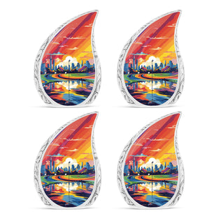 Teardrop Shape Sport Urn Keepsake Urn Pack of 4