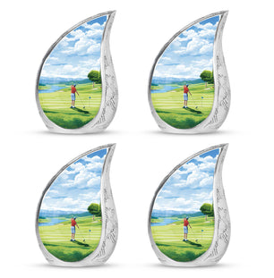 Teardrop Shape Golf Urn Keepsake Urn Pack of 4
