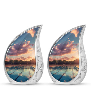 Teardrop Shape Sport Urn Keepsake Urn Pack of 2