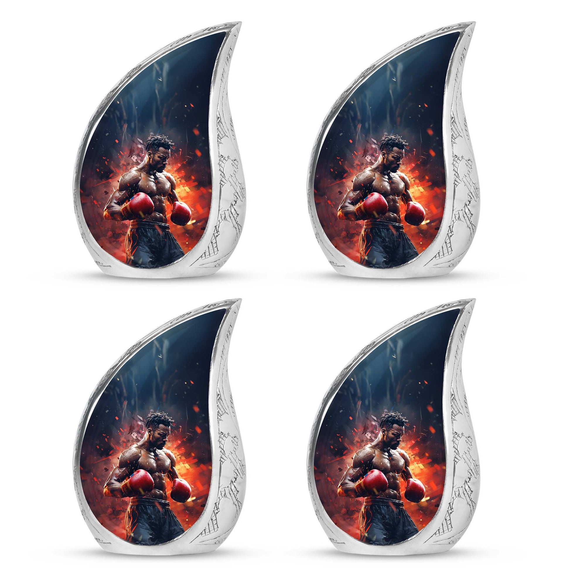Teardrop Shape Boxing Urn Keepsake Urn Pack of 4