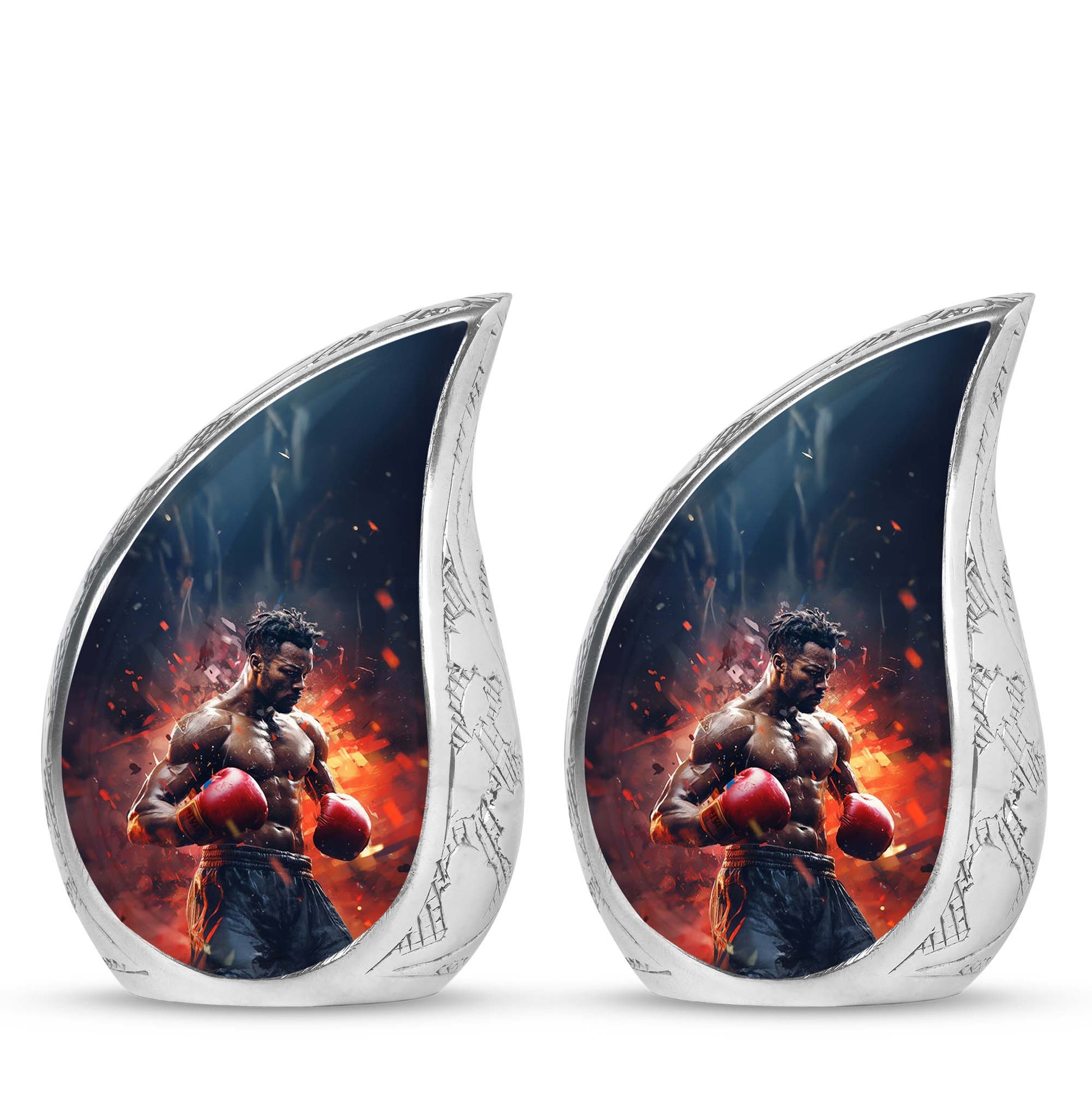Teardrop Shape Boxing Urn Keepsake Urn Pack of 2