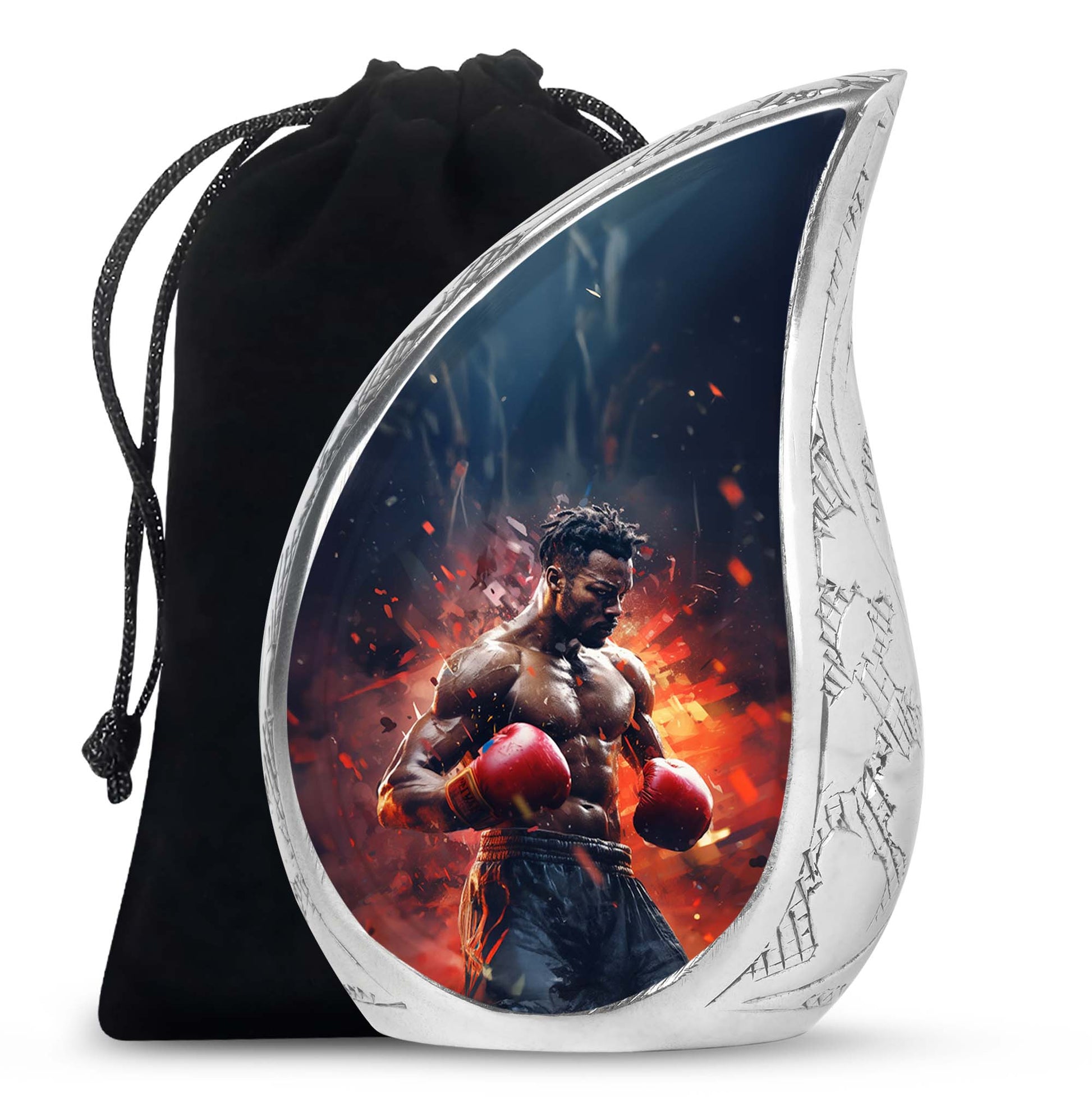 Teardrop Shape Boxing Urn Large 10 Inch
