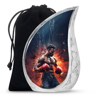 Teardrop Shape Boxing Urn Large 10 Inch