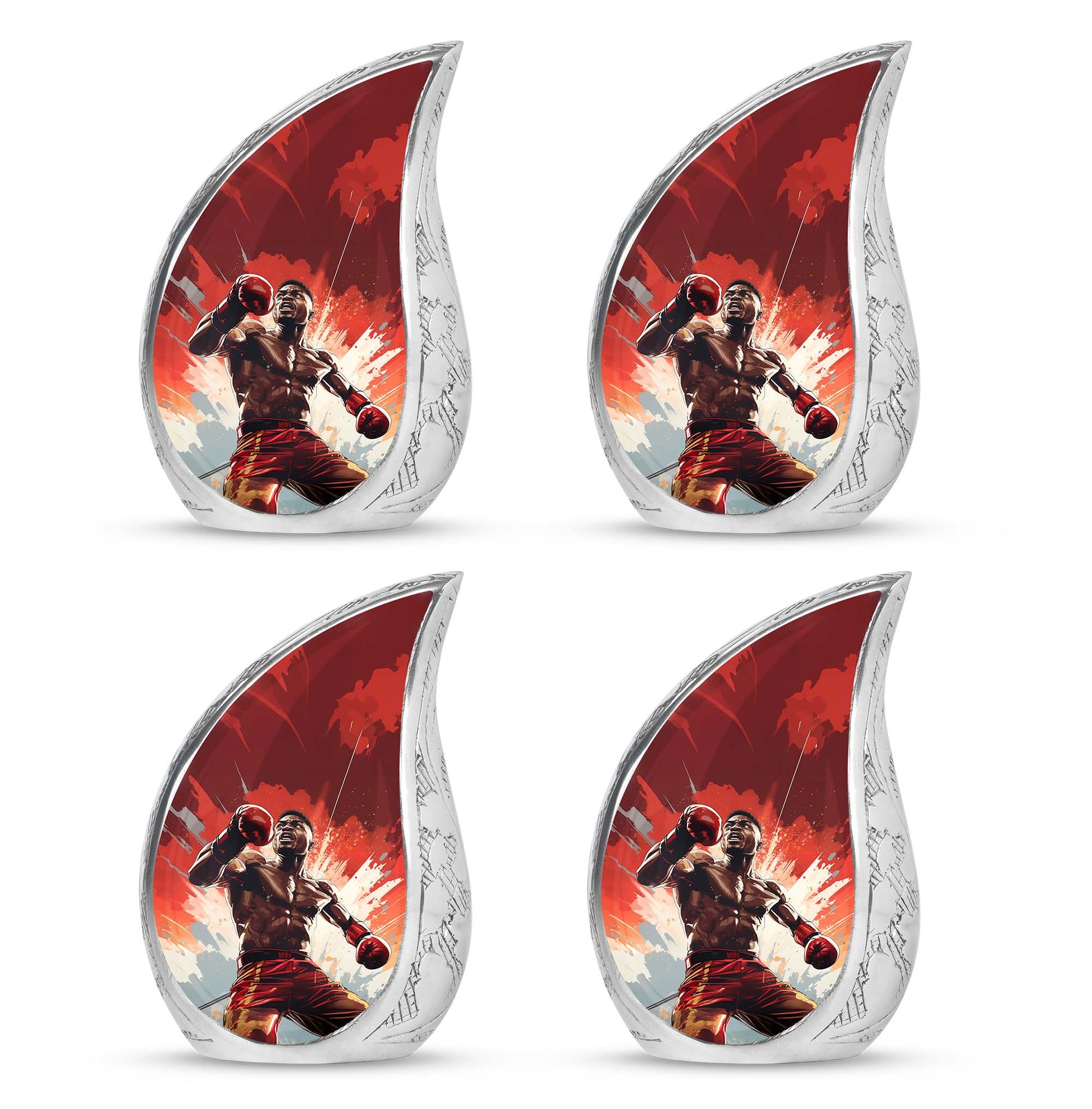 Teardrop Shape Boxing Urn Keepsake Urn Pack of 4