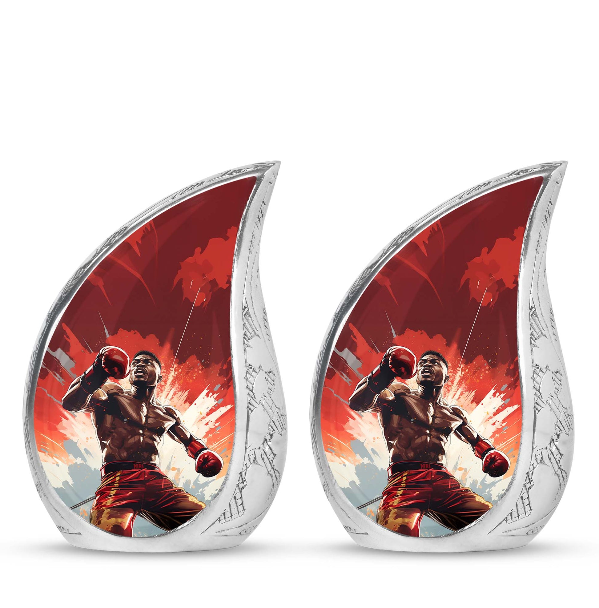 Teardrop Shape Boxing Urn Keepsake Urn Pack of 2