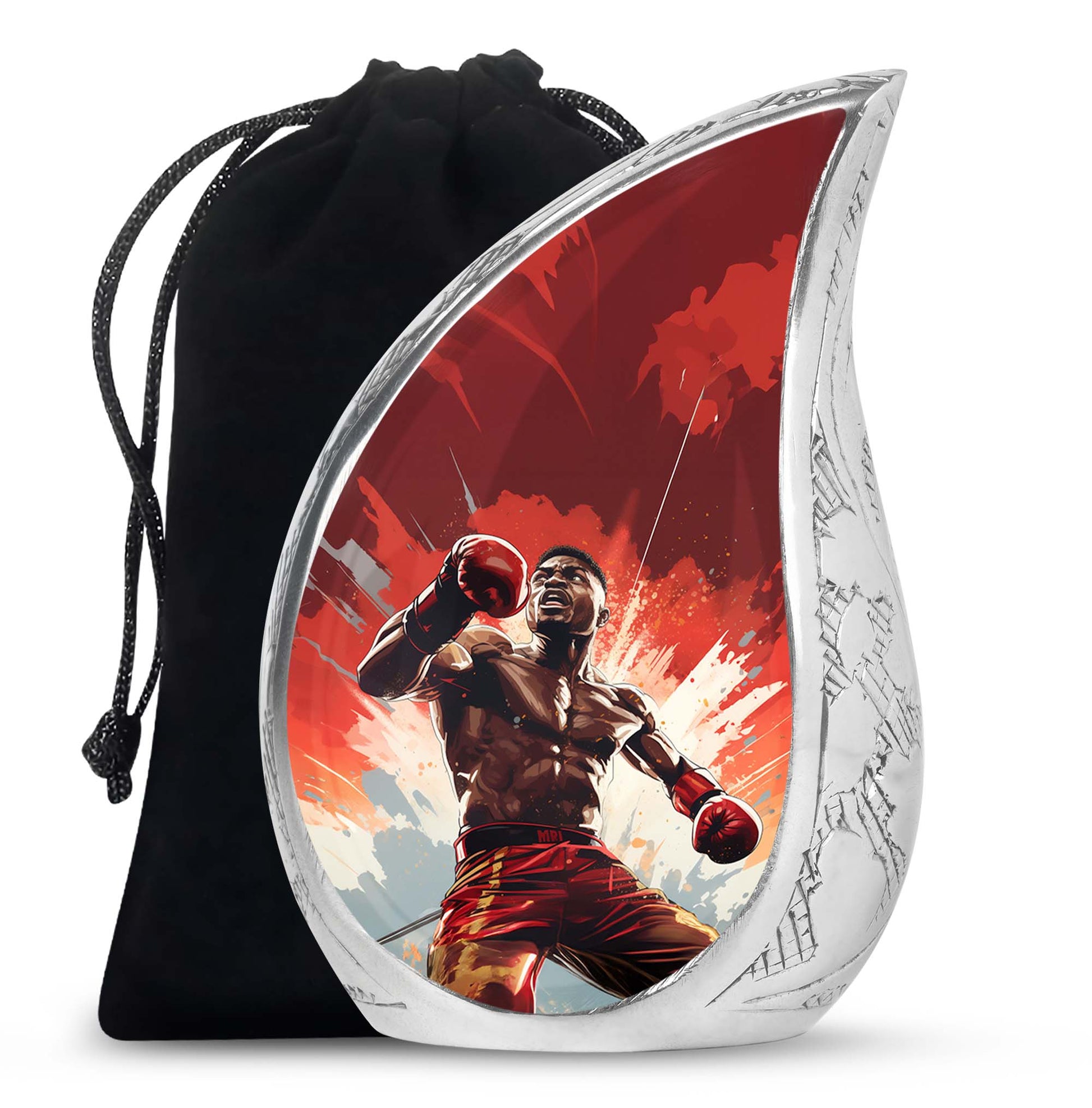 Teardrop Shape Boxing Urn Large 10 Inch