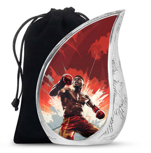 Teardrop Shape Boxing Urn Large 10 Inch