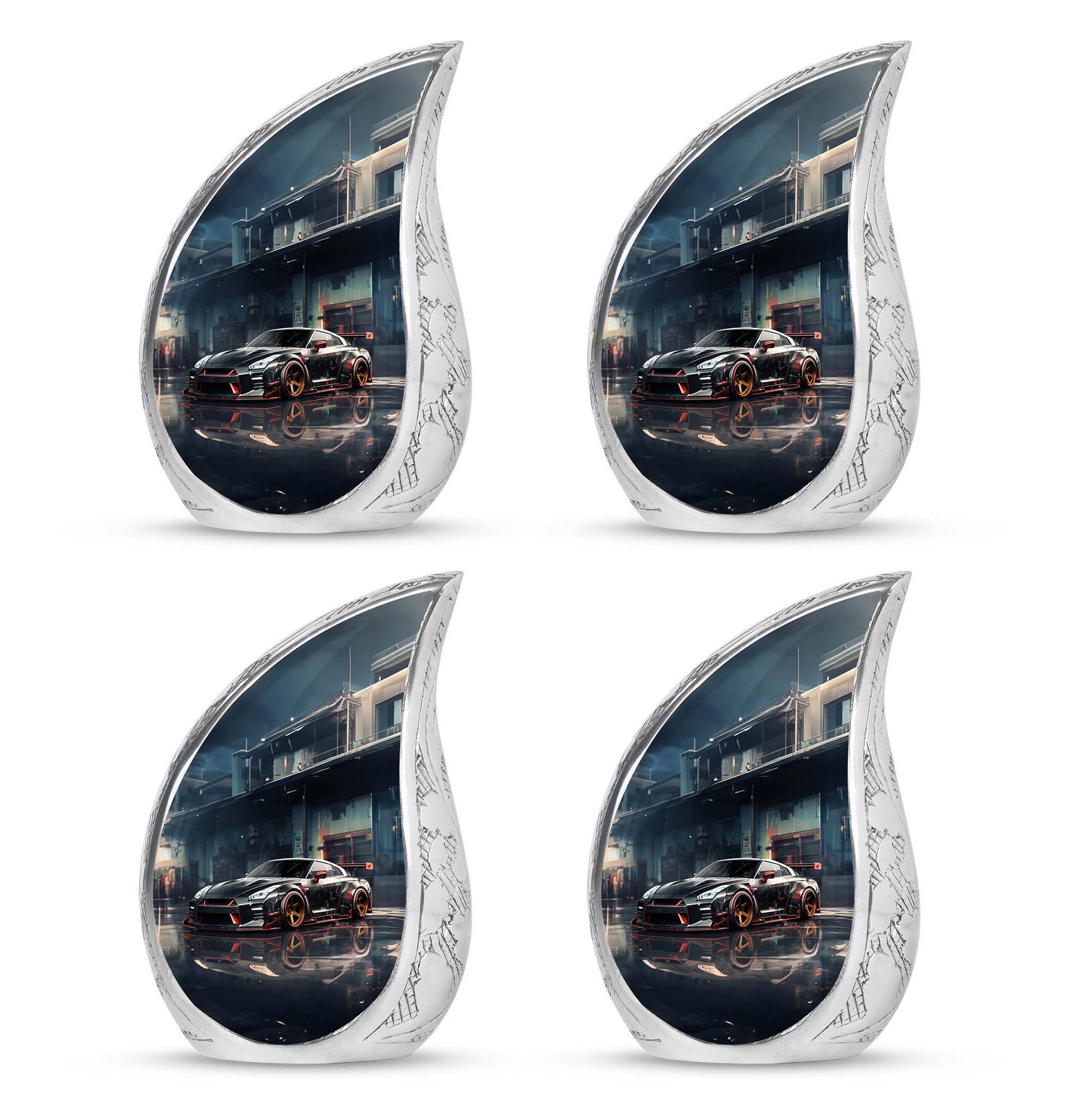 Teardrop Shape Car Urn Keepsake Urn Pack of 4