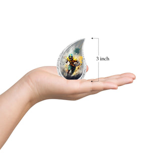Teardrop Shape Football Urn Keepsake 3 Inch