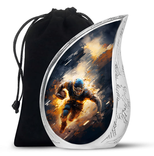 Teardrop Shape Football Urn Large 10 Inch
