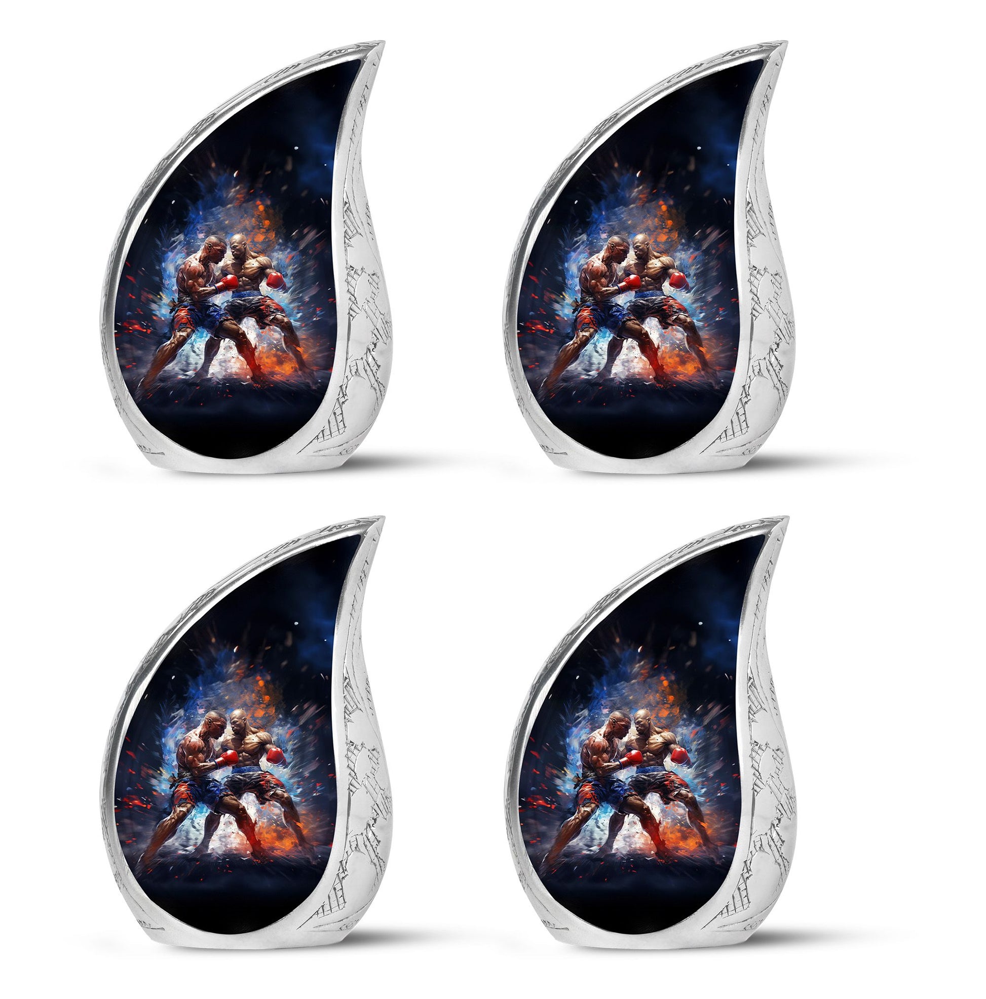Teardrop Shape Boxing Urn Keepsake Urn Pack of 4
