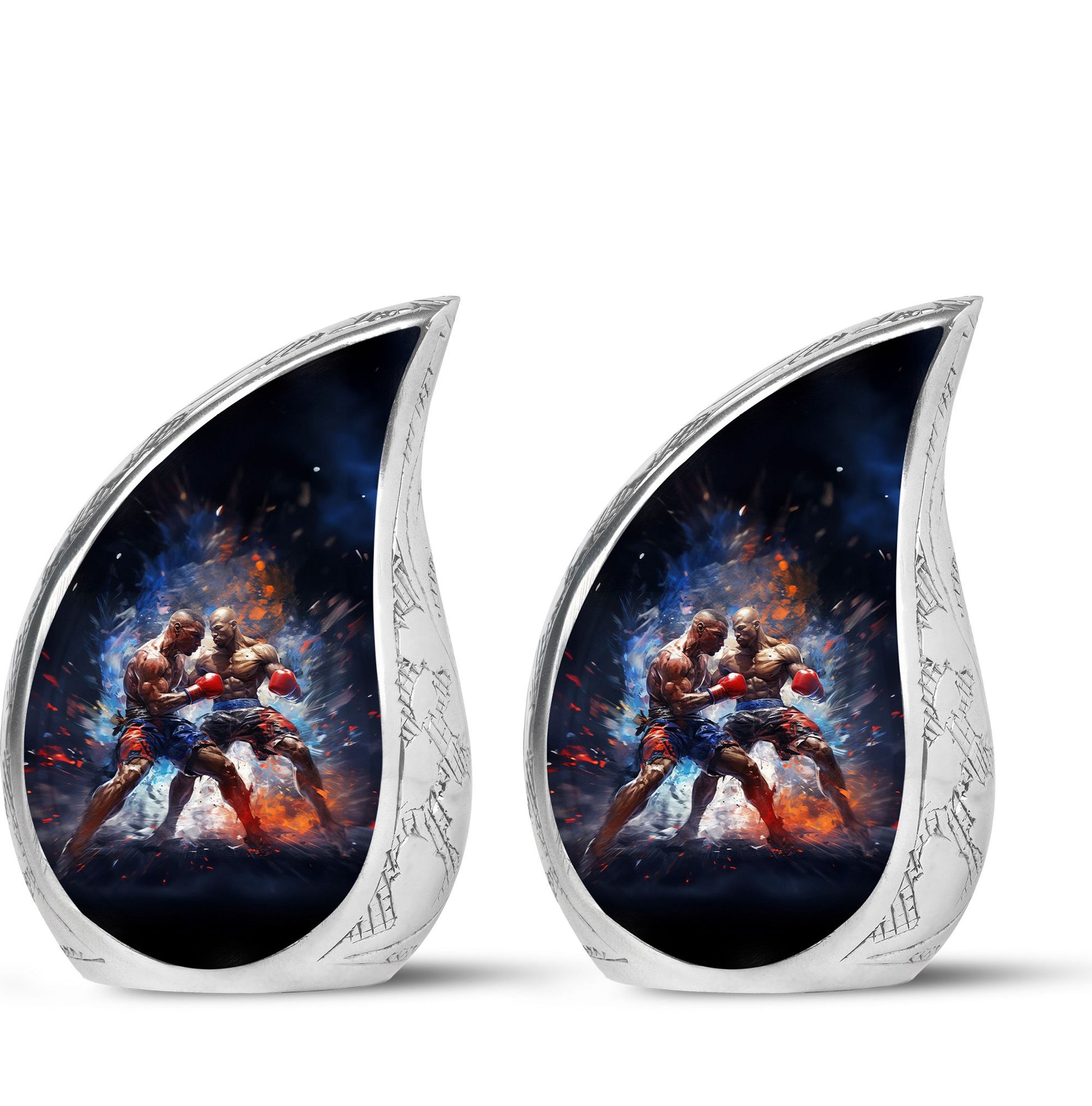 Teardrop Shape Boxing Urn Keepsake Urn Pack of 2