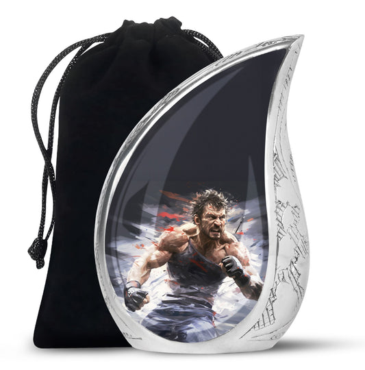 Teardrop Shape Boxing Urn Large 10 Inch
