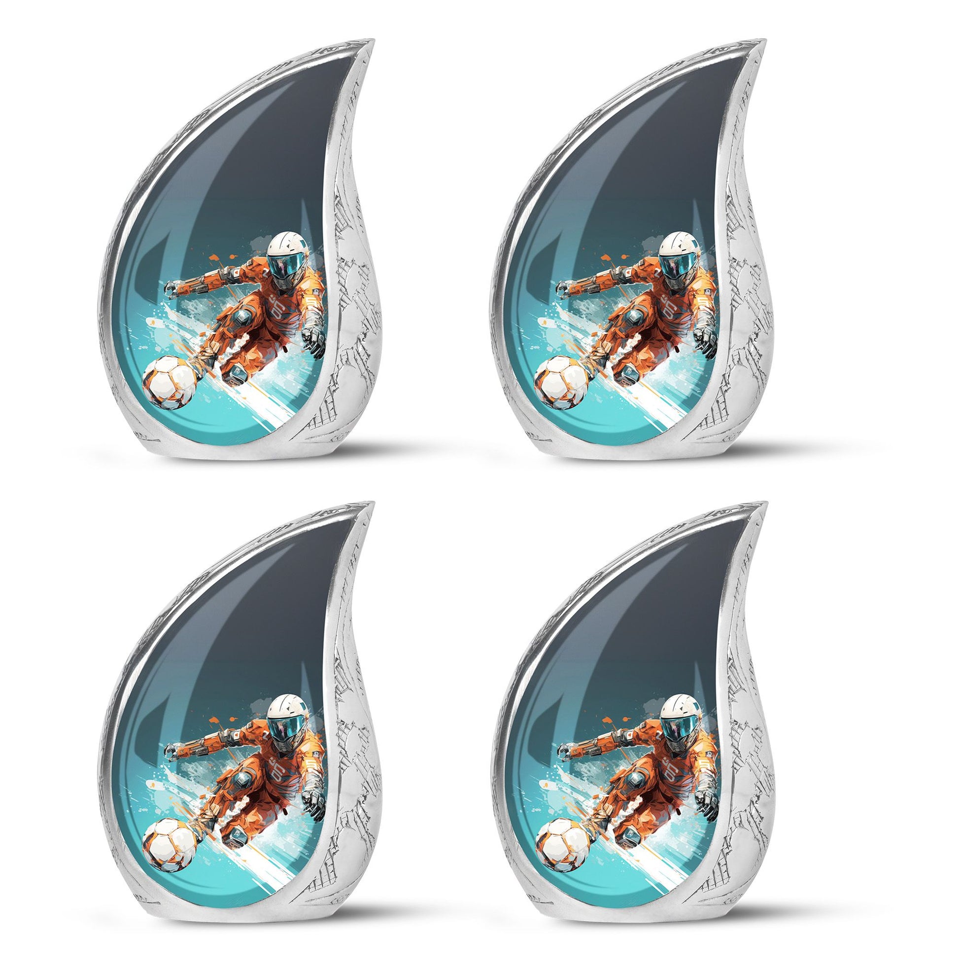Teardrop Shape Bike Urn Keepsake Urn Pack of 4