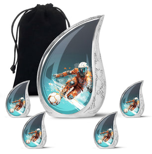 Teardrop Shape Bike Urn Large Urn With 4 Keepsake Urn