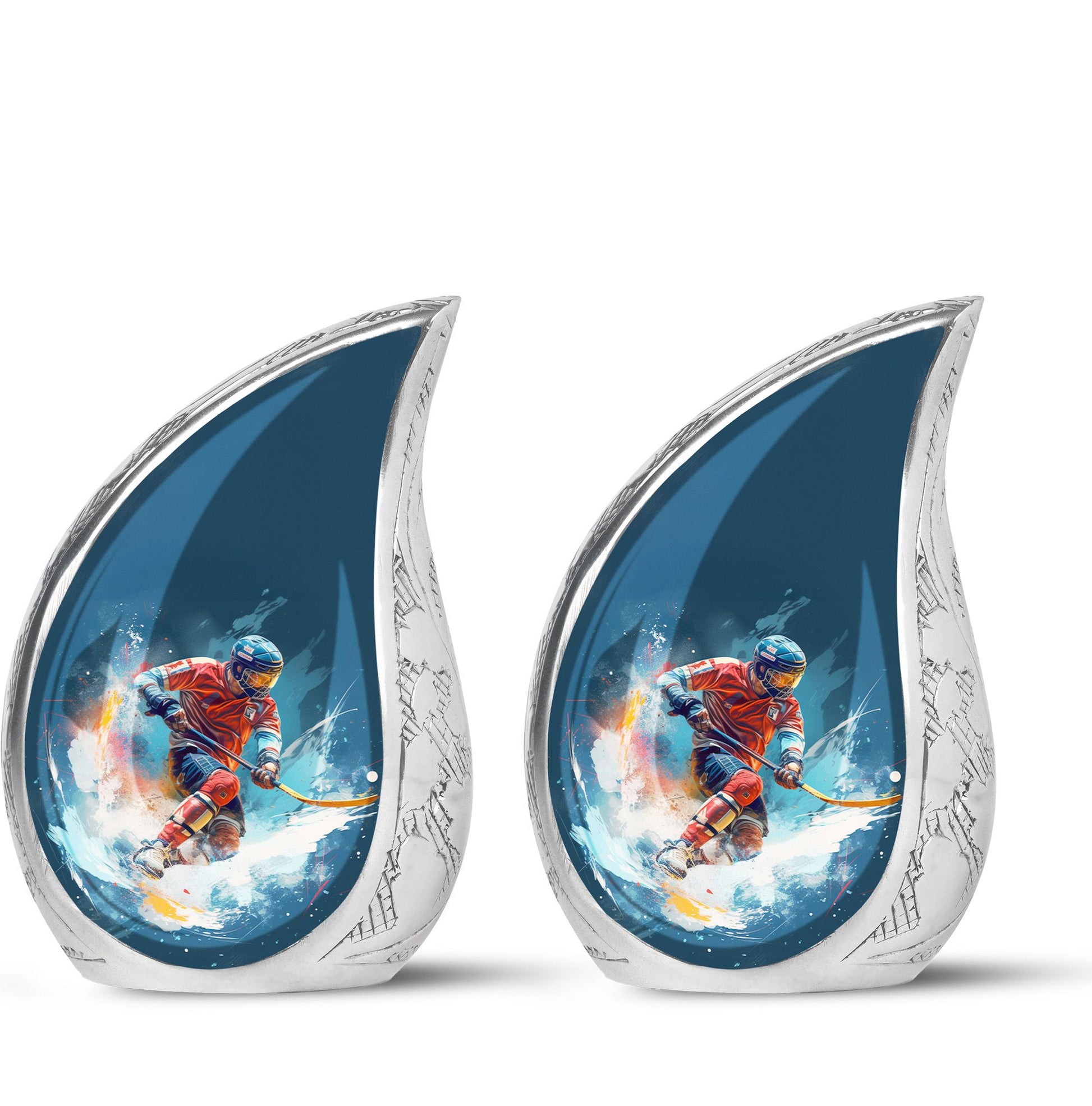 Teardrop Shape Sport Urn Keepsake Urn Pack of 2