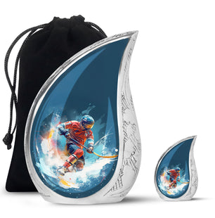 Teardrop Shape Sport Urn Large Urn With 1 Keepsake Urn