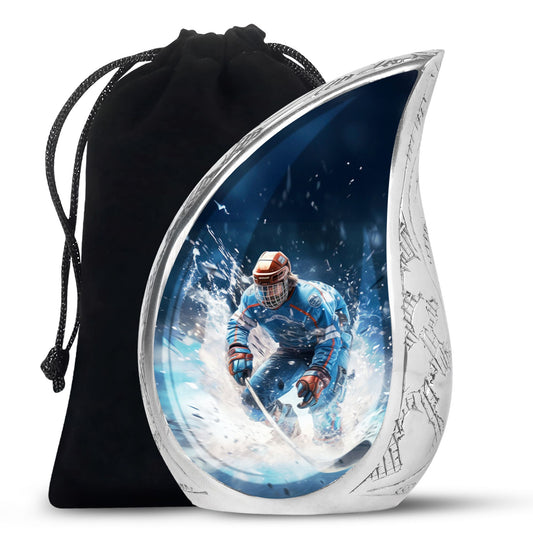 Teardrop Shaped Hockey Urn Large Urn 10 Inch