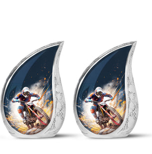 Teardrop Shape Bike Urn Keepsake Urn Pack of 2