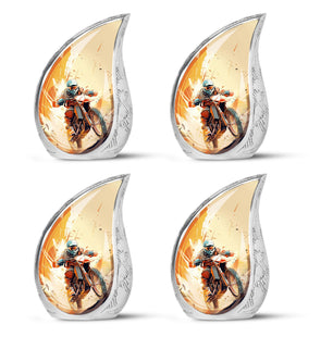 Teardrop Shape Bike Urn Keepsake Urn Pack of 4